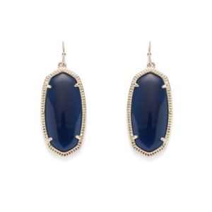 Kendra Scott Elle Statement Earrings Navy.